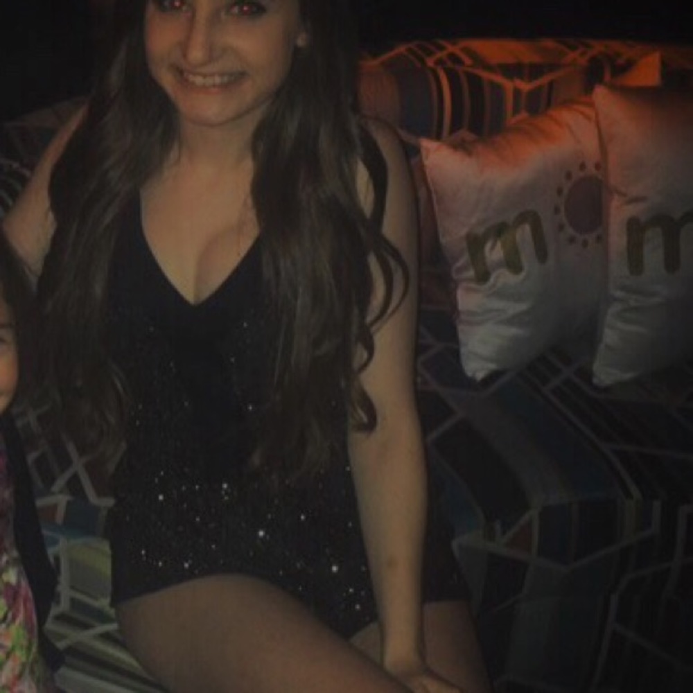 Black shimmer romper